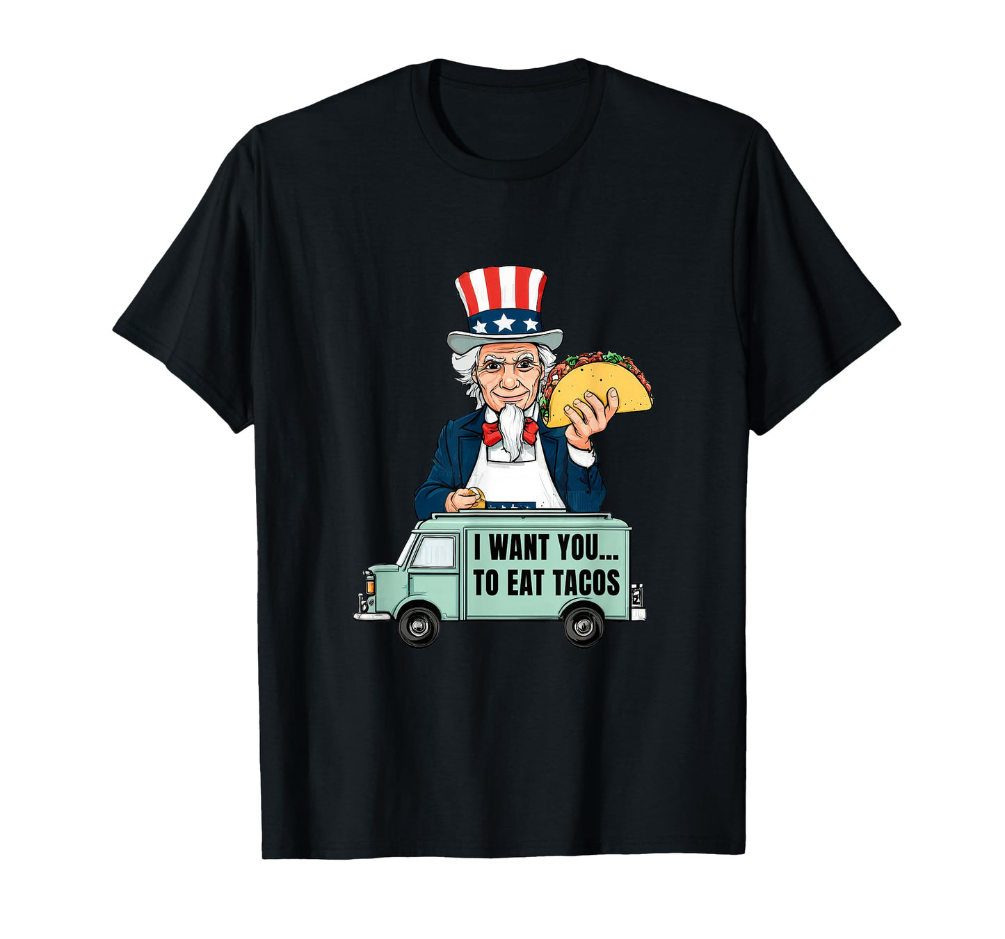 Patriotic Taco Sam Costume for Food Truck and Tacos Lovers T-Shirt