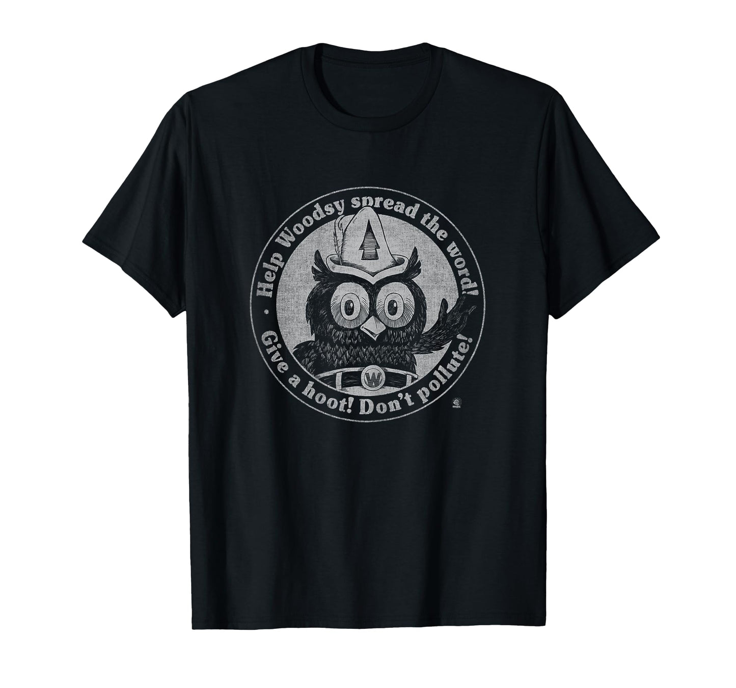 Woodsy Owl Give a Hoot Don't Pollute Faded Vintage T-Shirt