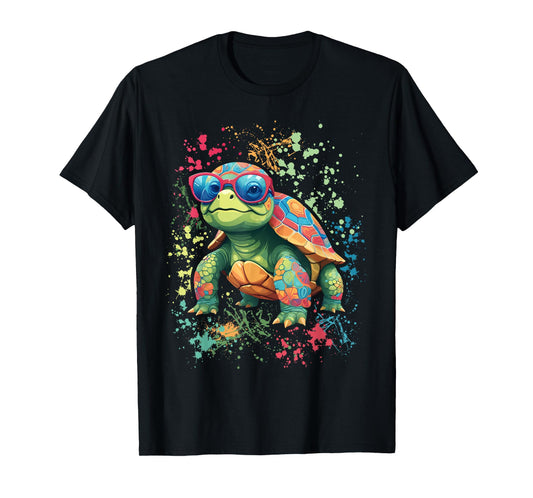 Turtle Colorful Turtle Outfit Mens Turtle Lover Turtle T-Shirt
