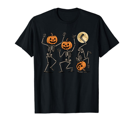 Dancing Skeletons Halloween Spooky Dance of The Dead Macabre T-Shirt