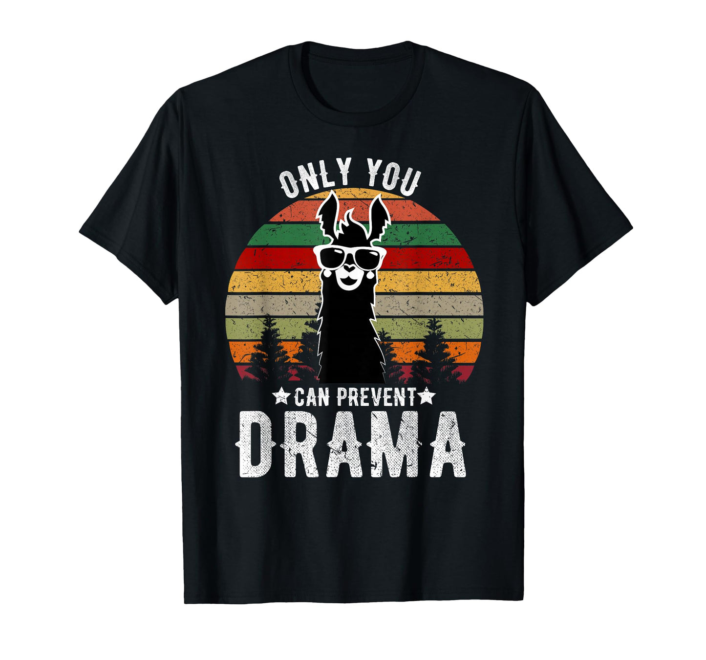 Vintage Only you can prevent drama Llama T-Shirt