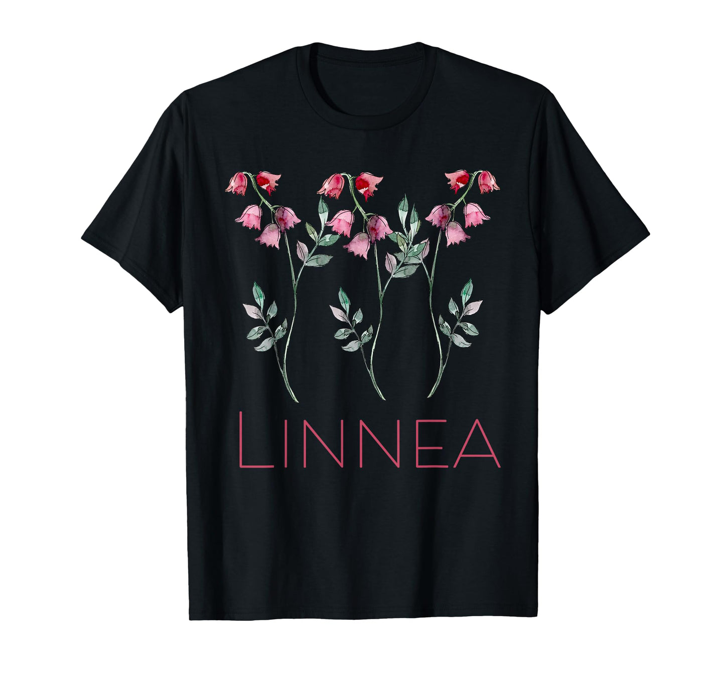 Linnea Flower Twinflower Wildflower Pink Flowers T-Shirt
