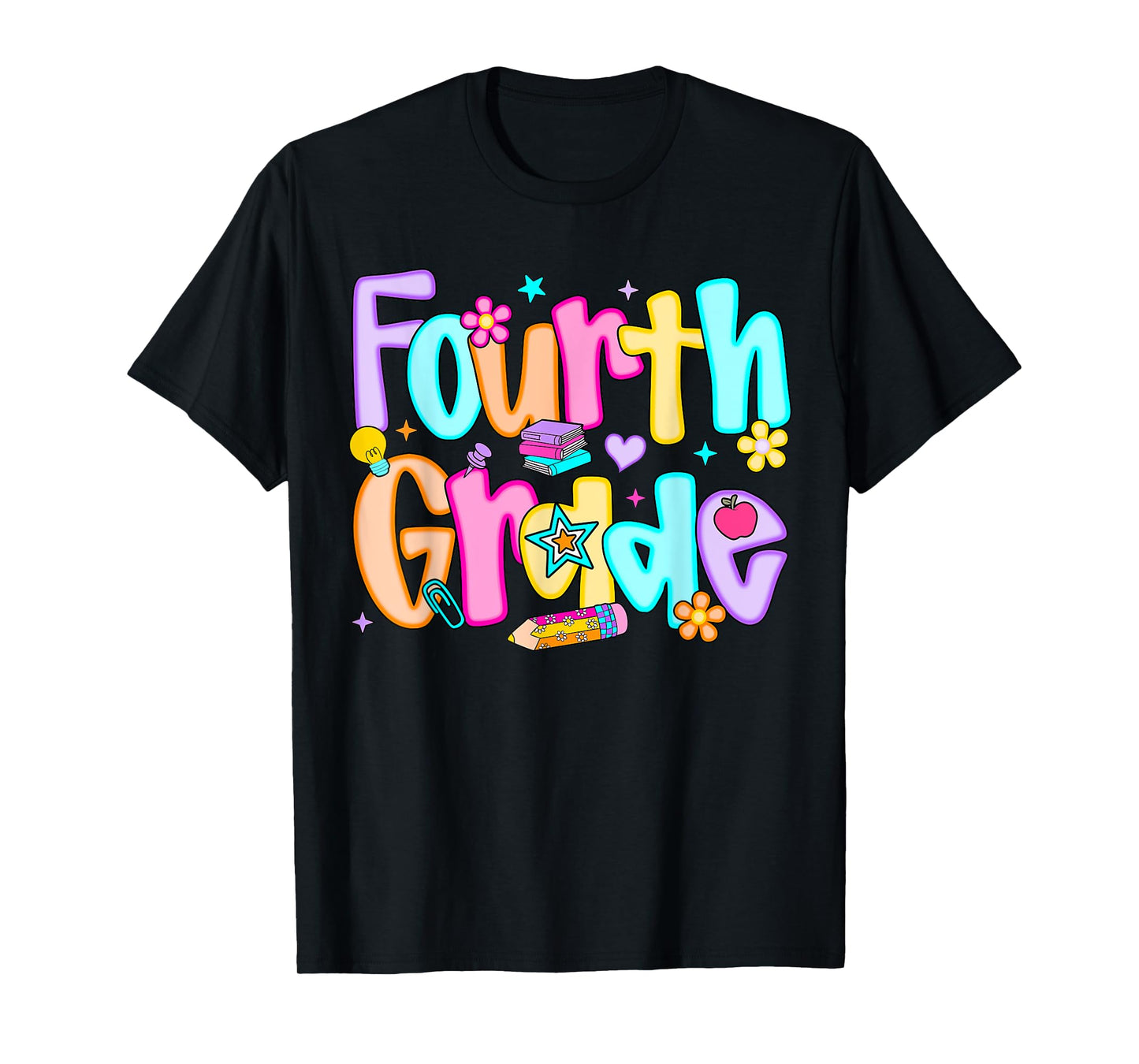 Preppy Fourth Grade Back To School 4th Grade Teachers Girls T-Shirt