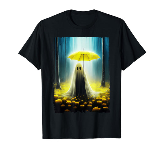Vintage Floral Ghost Halloween Costume Gothic Ghost Spooky T-Shirt