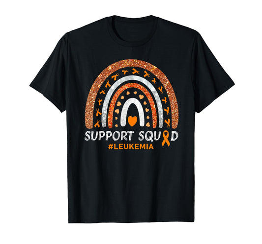Support Squad Leukemia Awareness Rainbow T-Shirt