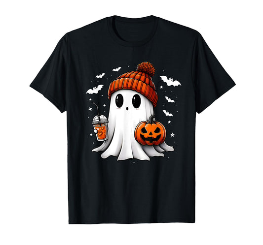 cute halloween ghost drink pumpkin T-Shirt