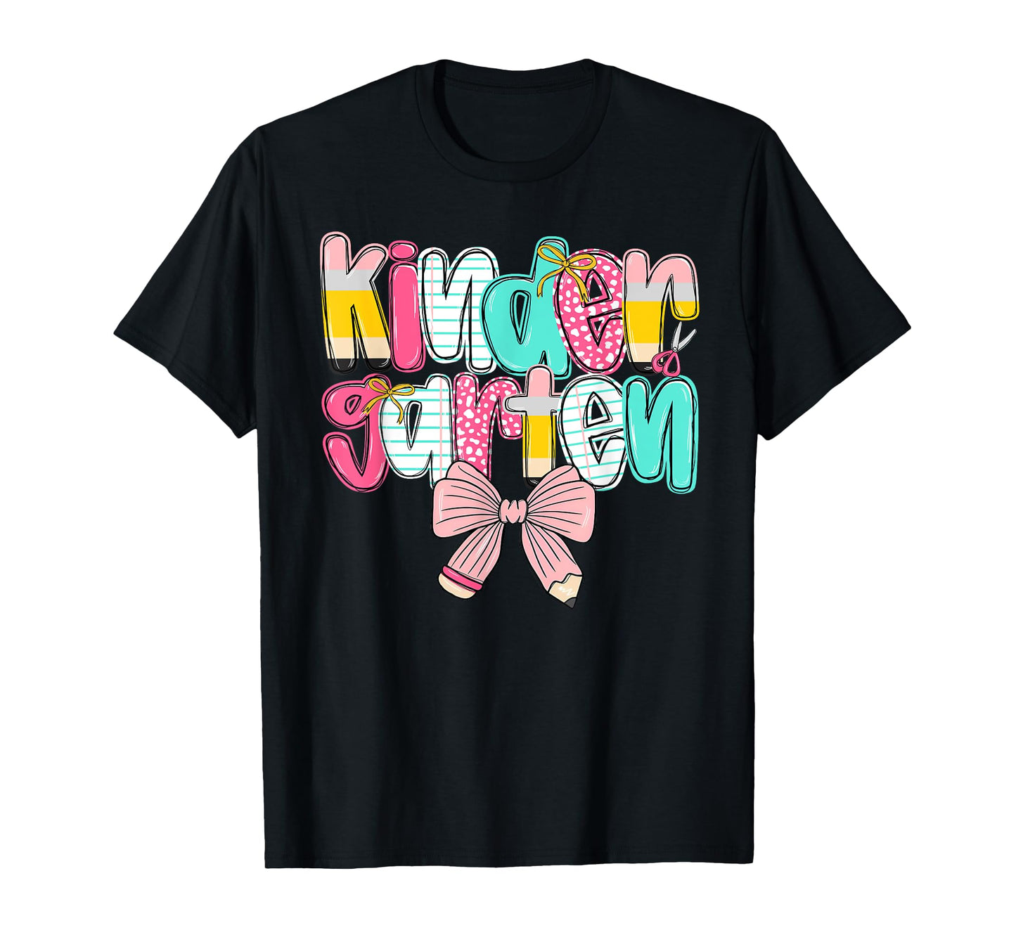 Kindergarten Coquette Bow Back To School First Day Of School T-Shirt