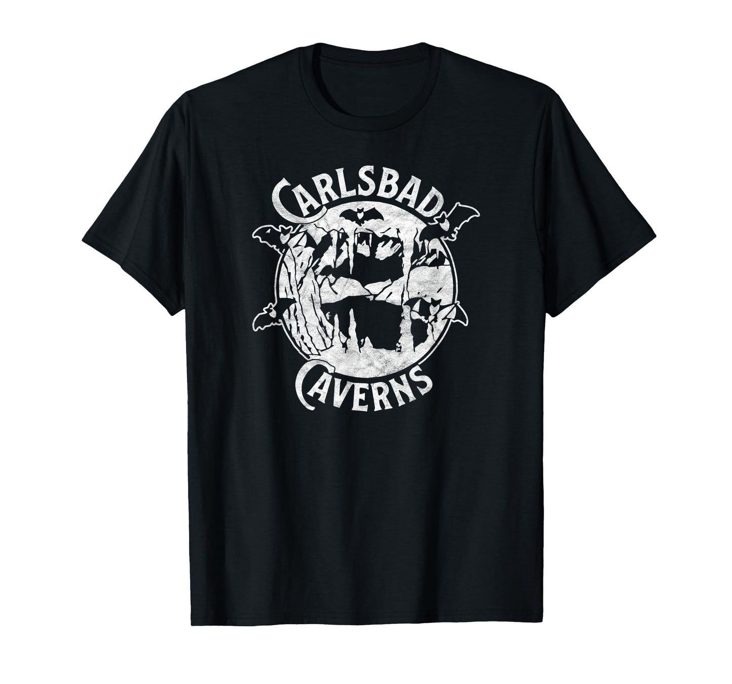 Carlsbad Caverns National Park Retro Cave & Bat Design T-Shirt