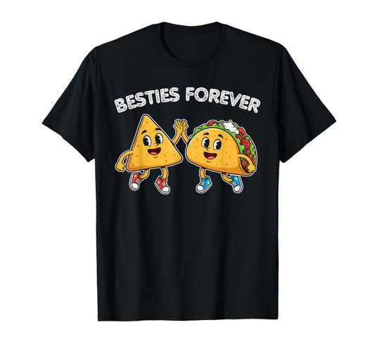 Cute Nachos Tacos Kawaii Besties Forever for Boys Kids Girls T-Shirt