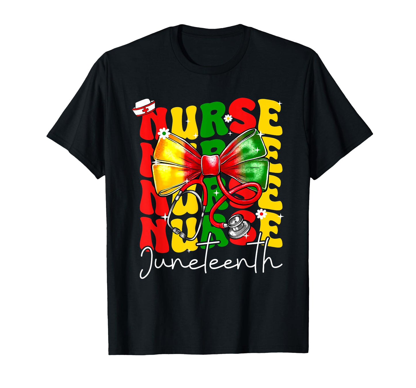 Juneteenth Nurse Black Freedom Day 1865 Black History Month T-Shirt