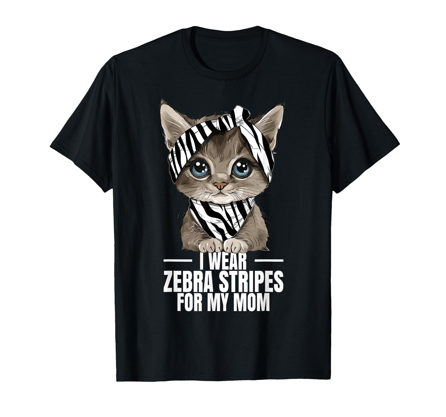 Cat Mom Neuroendocrine Cancer Awareness Kitten Mama T-Shirt