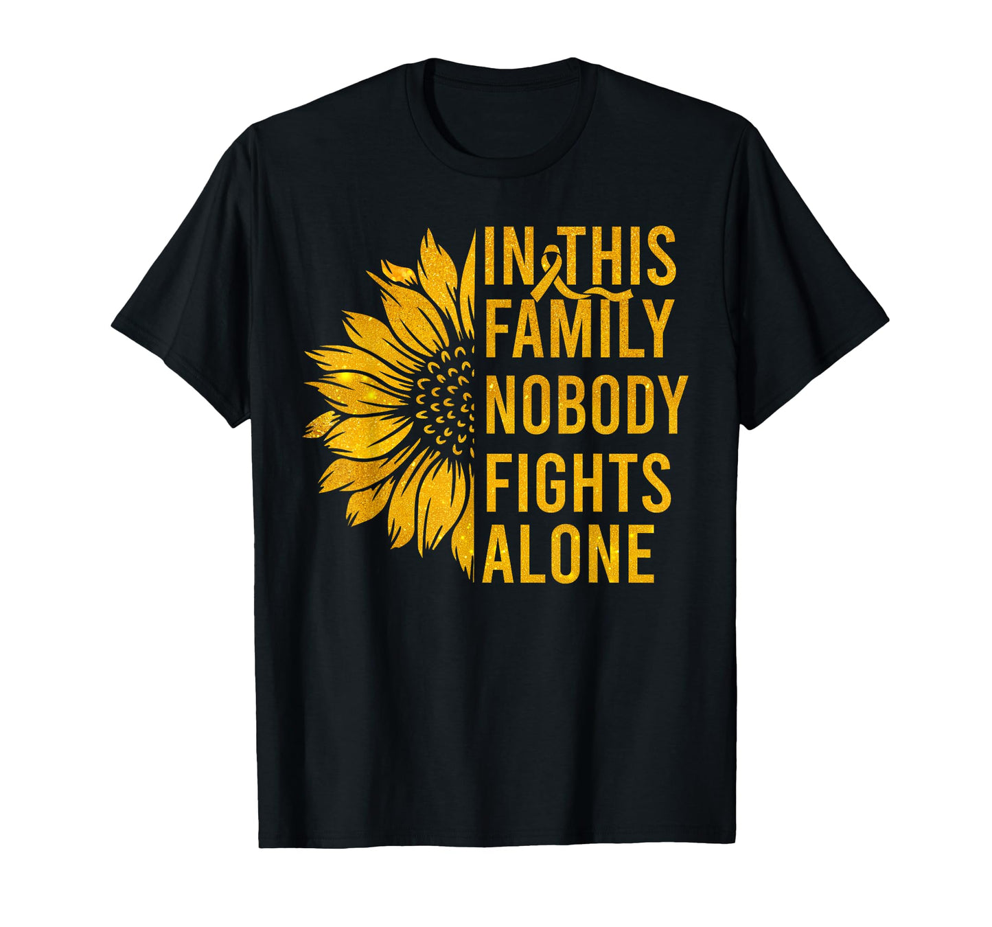 Fight Childhood Cancer sunflower Childhood Cancer Awareness T-Shirt