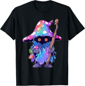 EDM DJ Festival Outfit Men & Women Unisex-Adults Psychedelic Festival Trippy Wizard EDM Rave T-Shirt Black Small Short Sleeve T-Shirt