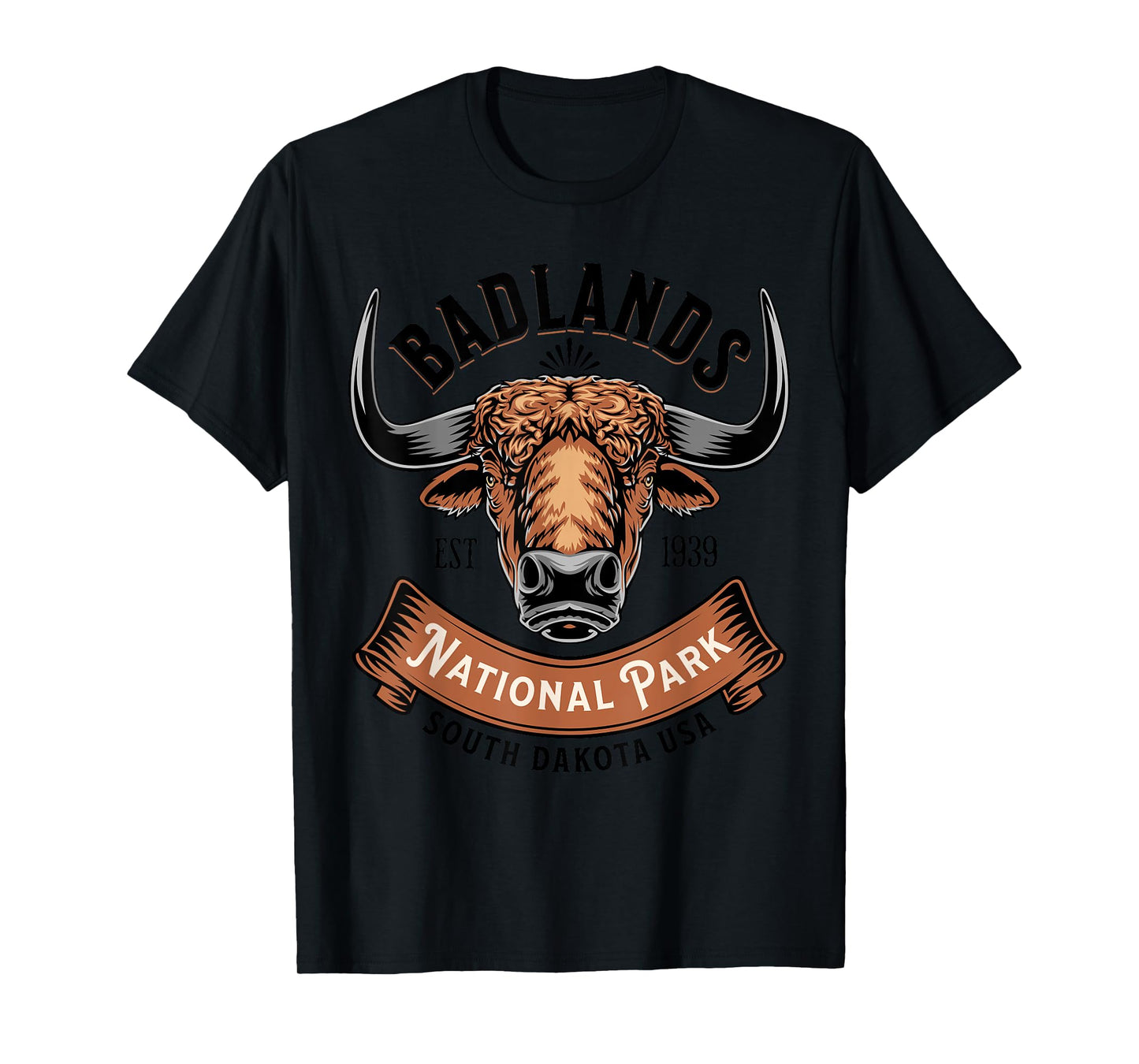 Badlands National Park South Dakota Buffalo Hike Outdoors T-Shirt