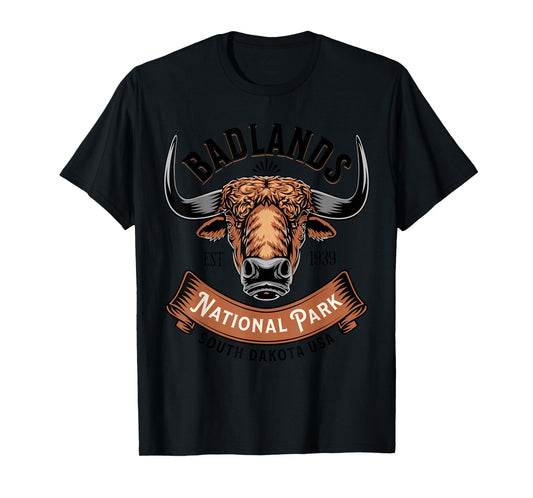 Badlands National Park South Dakota Buffalo Hike Outdoors T-Shirt