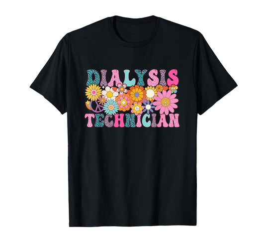 Dialysis Technician Week Groovy Appreciation Day For Women T-Shirt