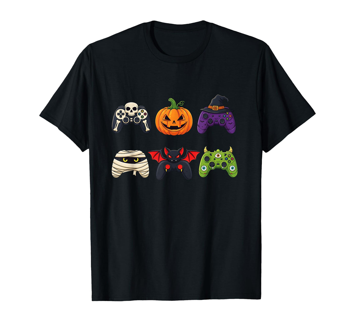 Spooky Halloween Gaming Controllers Funny Tee T-Shirt