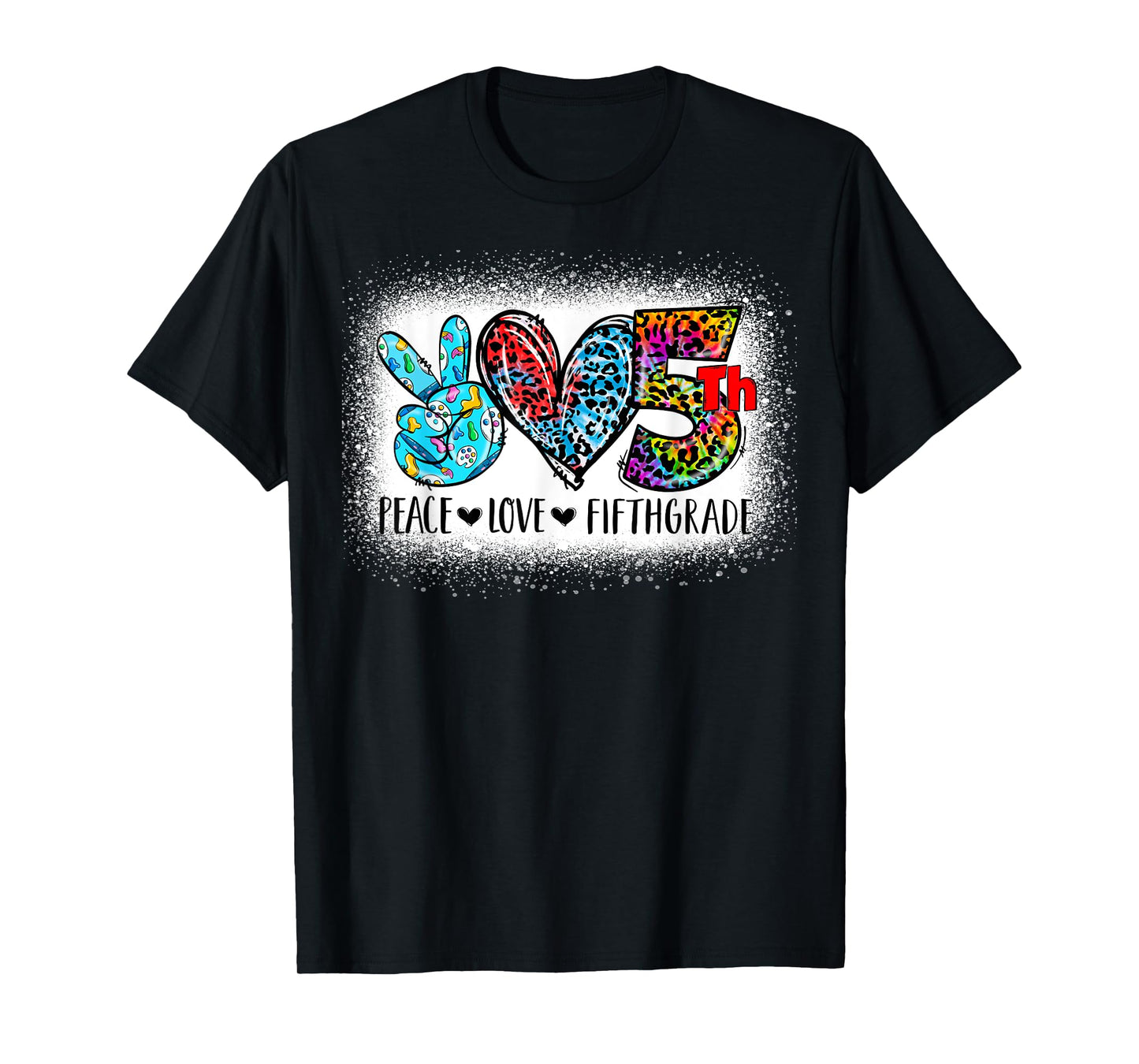 Peace Love Fifth Grade Back To School Team 5th Grade Squad T-Shirt