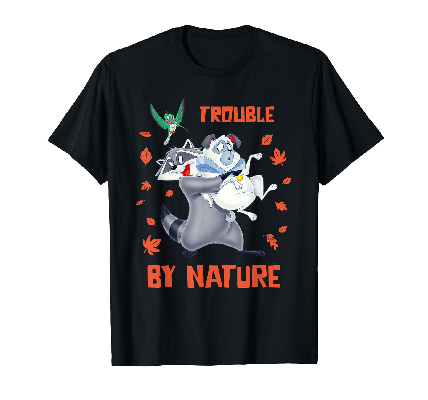 Disney Pocahontas Meeko Percy Flit Trouble By Nature T-Shirt