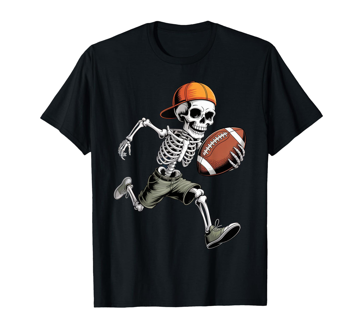 Skeleton Football Player Halloween Costume for Sport Fans T-Shirt