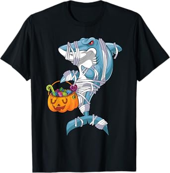Baby Blue Halloween Shark Boo Boo Funny Family Shark T-Shirt