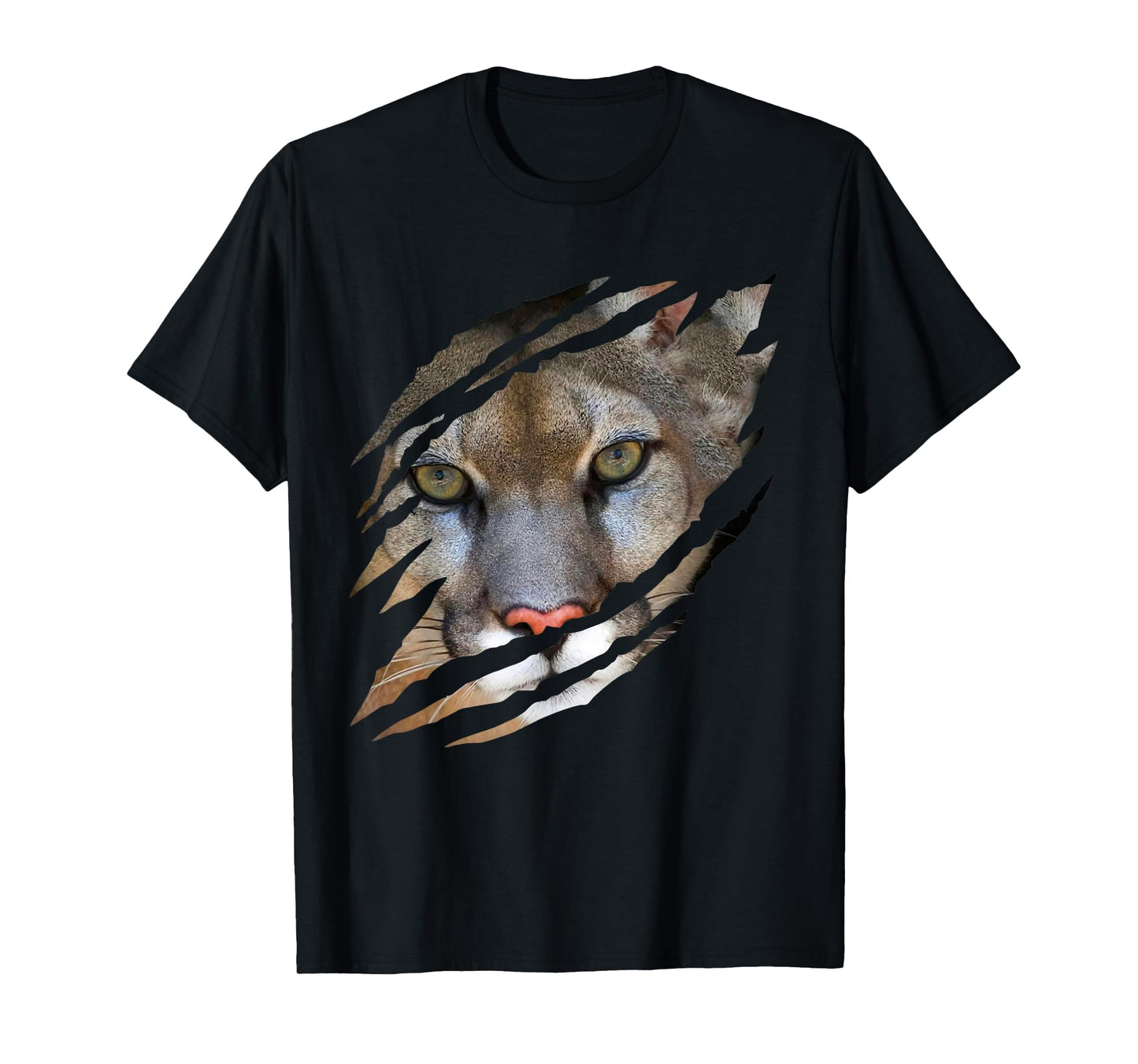 Mountain Lion Puma Cougar Claws Scratch Ripping Graphic T-Shirt