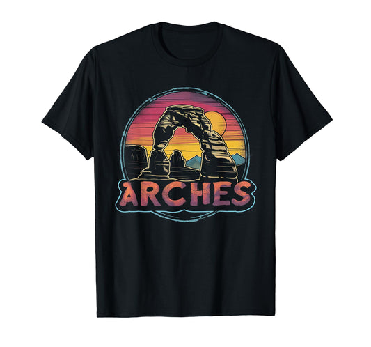 Arches - US National Park Utah Vintage Men Women Kids Retro T-Shirt