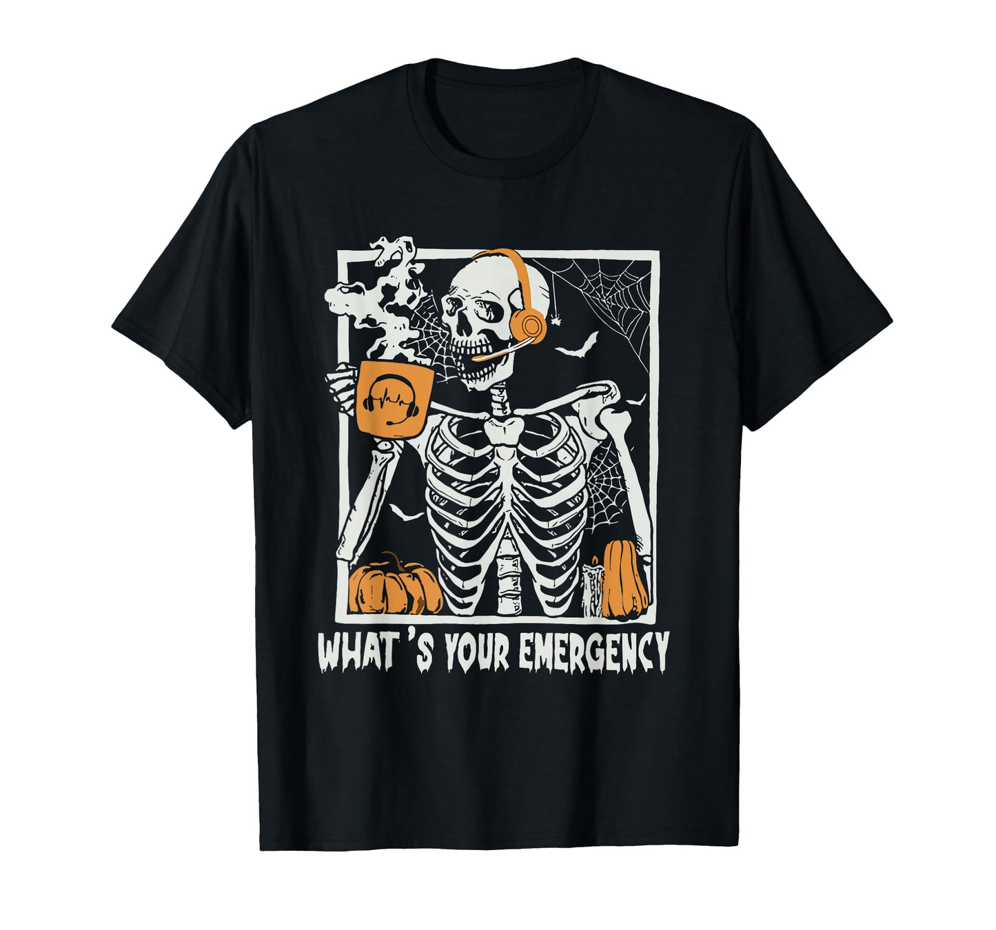 What's Your Emergency Halloween Skeleton 911 Dispatcher T-Shirt