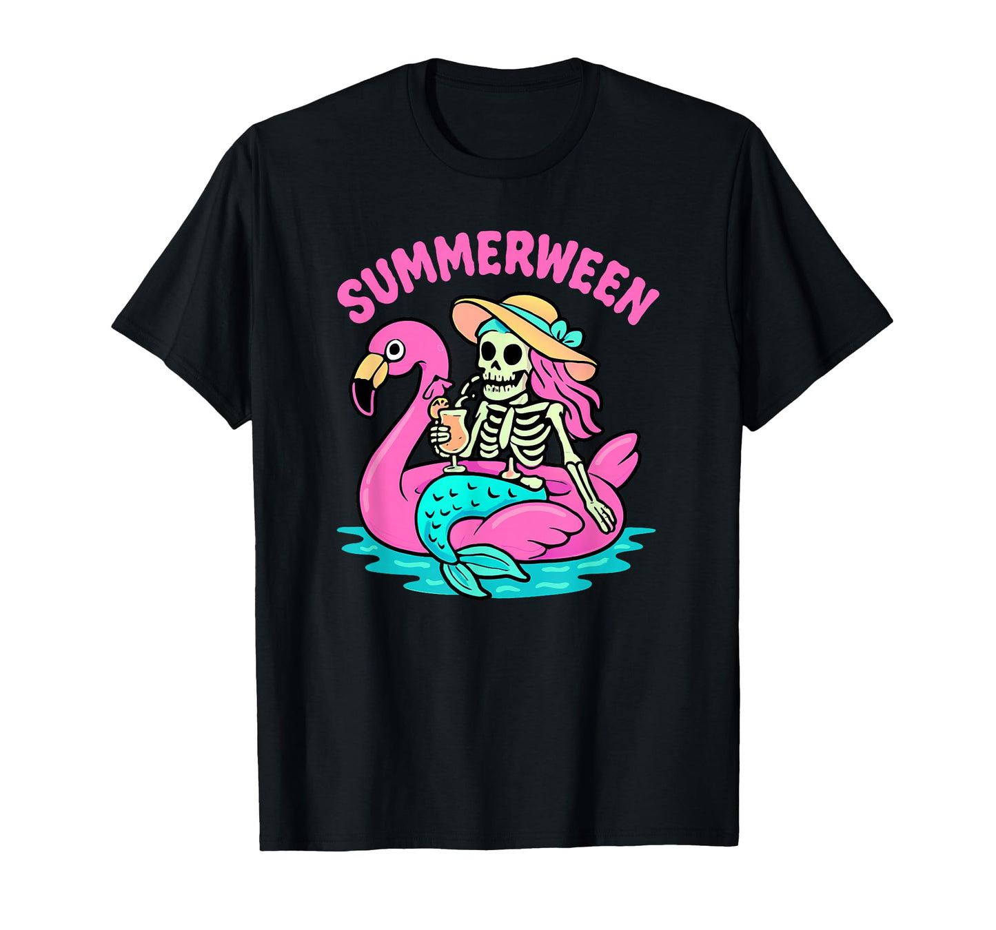 Summerween Summer Halloween Mermaid Summerween T-Shirt