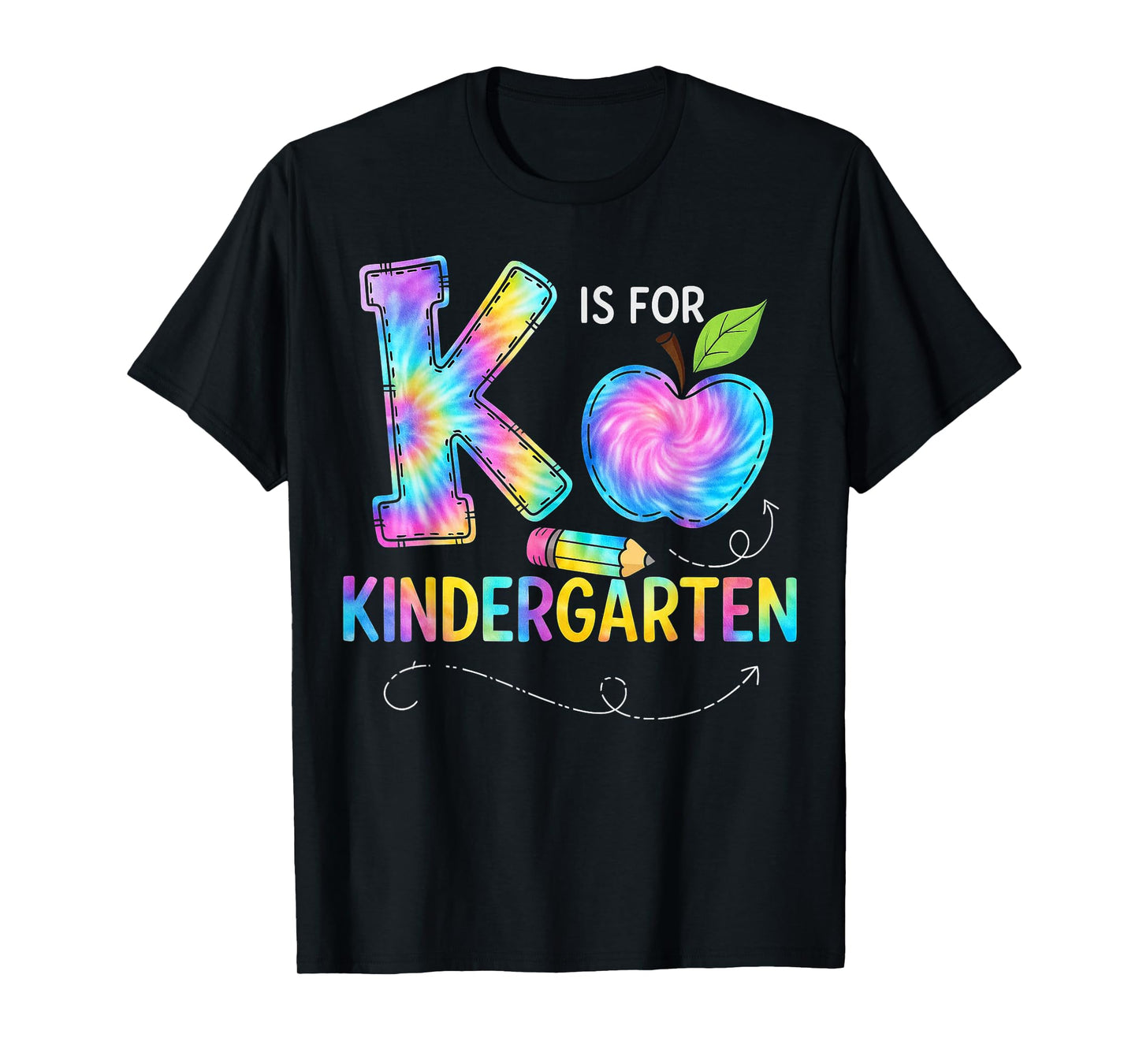 K Is For Kindergarten Teacher Tie Dye Back to School Kinder T-Shirt