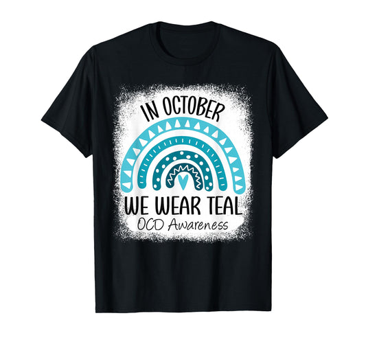 Rainbow Ribbon Obsessive-Compulsive Disorder OCD Awareness T-Shirt