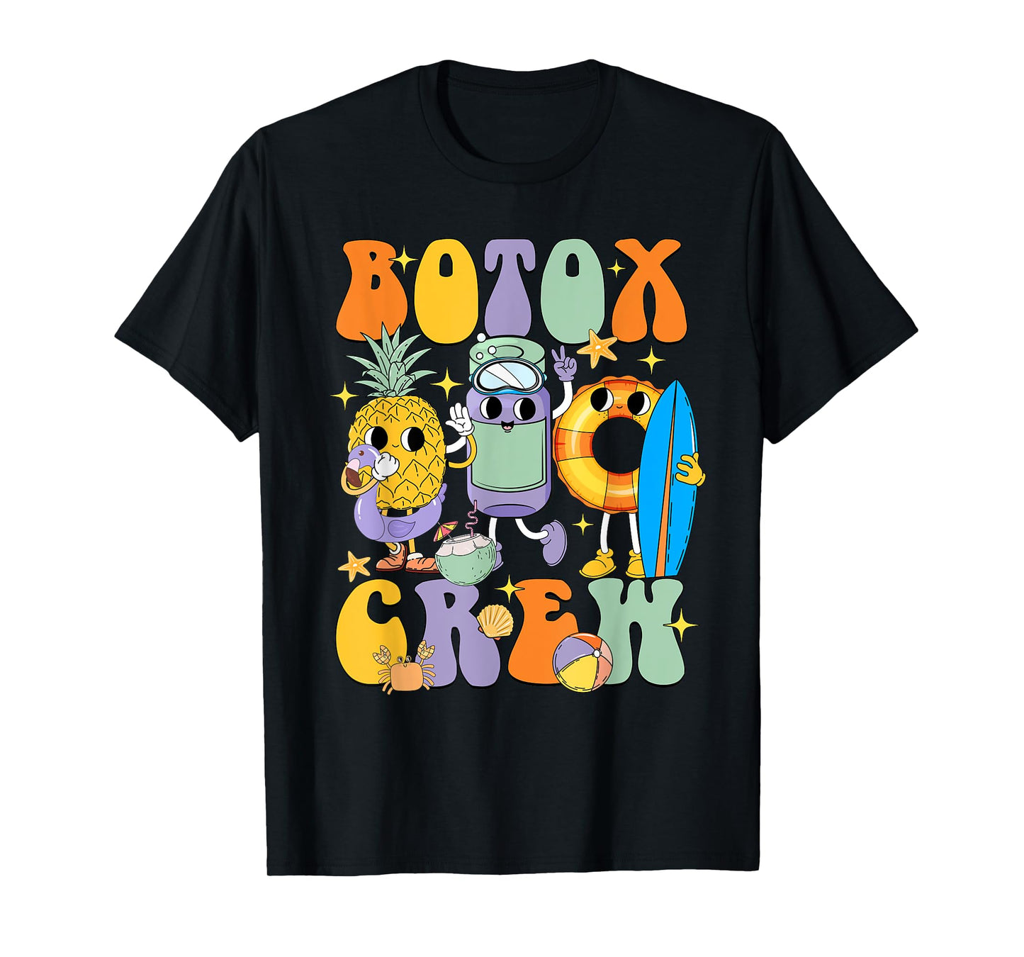 Botox Crew Summer Vibes Cosmetic Nurse Aesthetic Injector T-Shirt