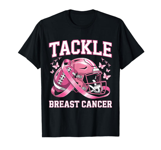 Tackle Breast Cancer Awareness American Football T-Shirt