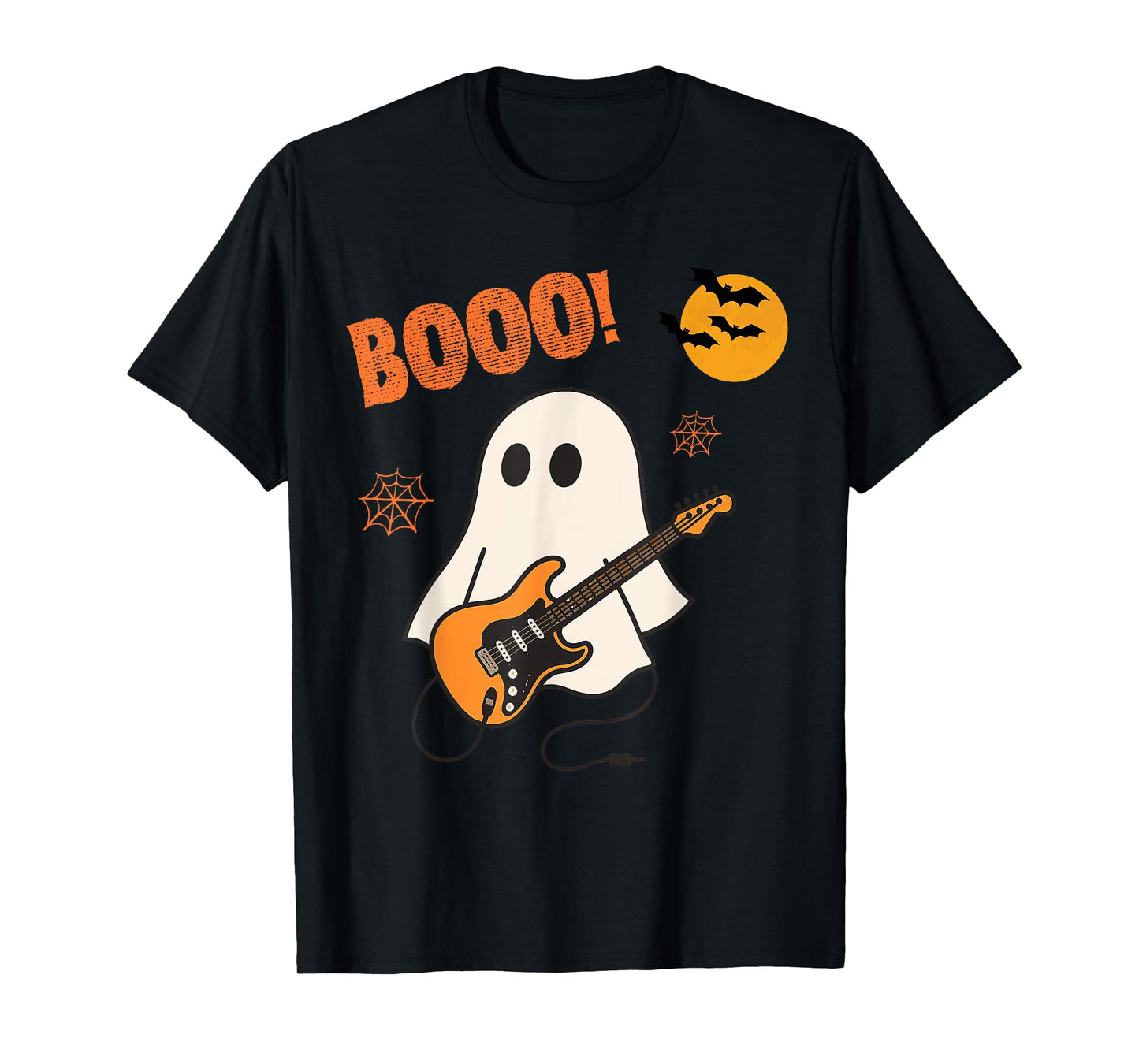 Vintage Halloween Spooky Guitar Rock Funny Skeleton Costume T-Shirt