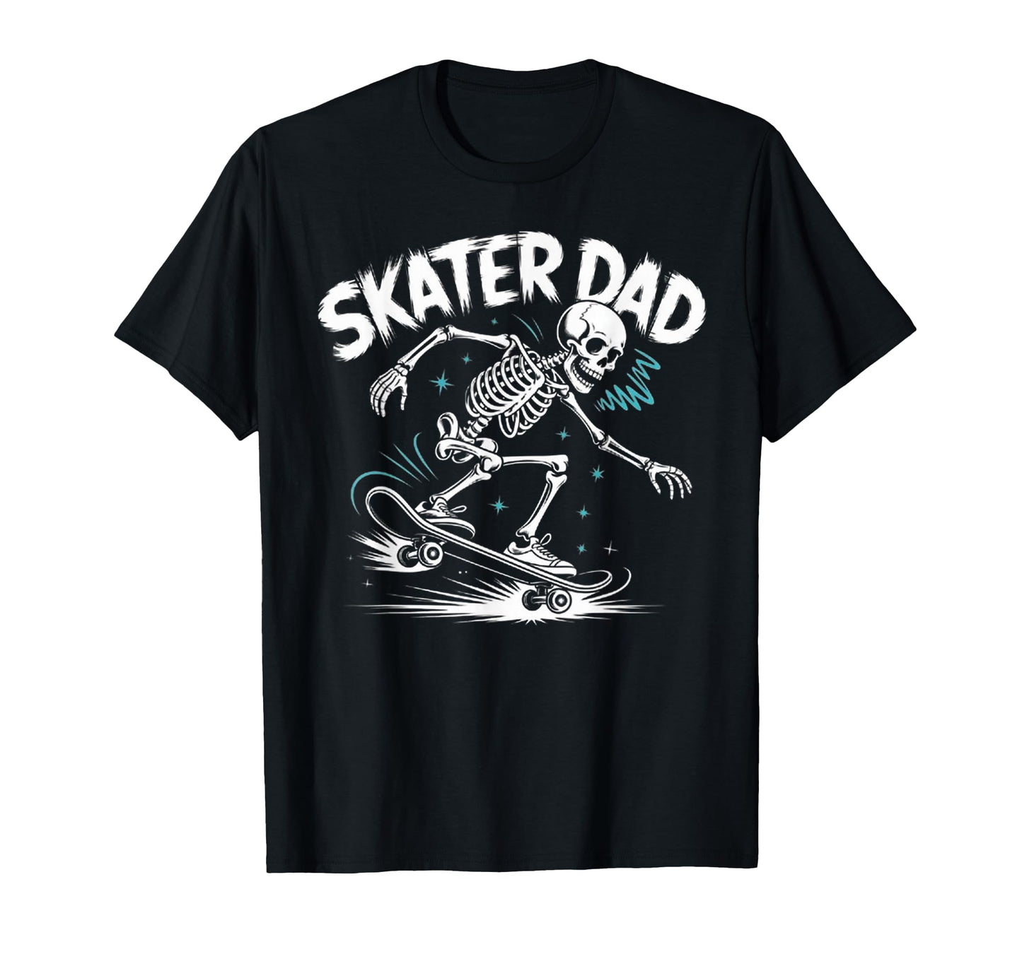 Funny Skeleton Skateboarding Badman Graphic Street Style T-Shirt