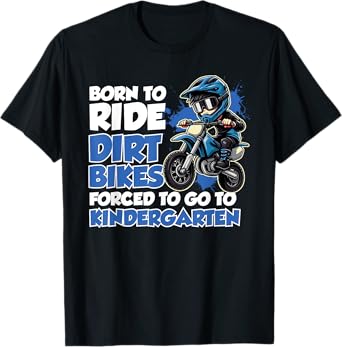 Kindergarten Back to School Dirt Bike Rider Biker Kids Boys T-Shirt