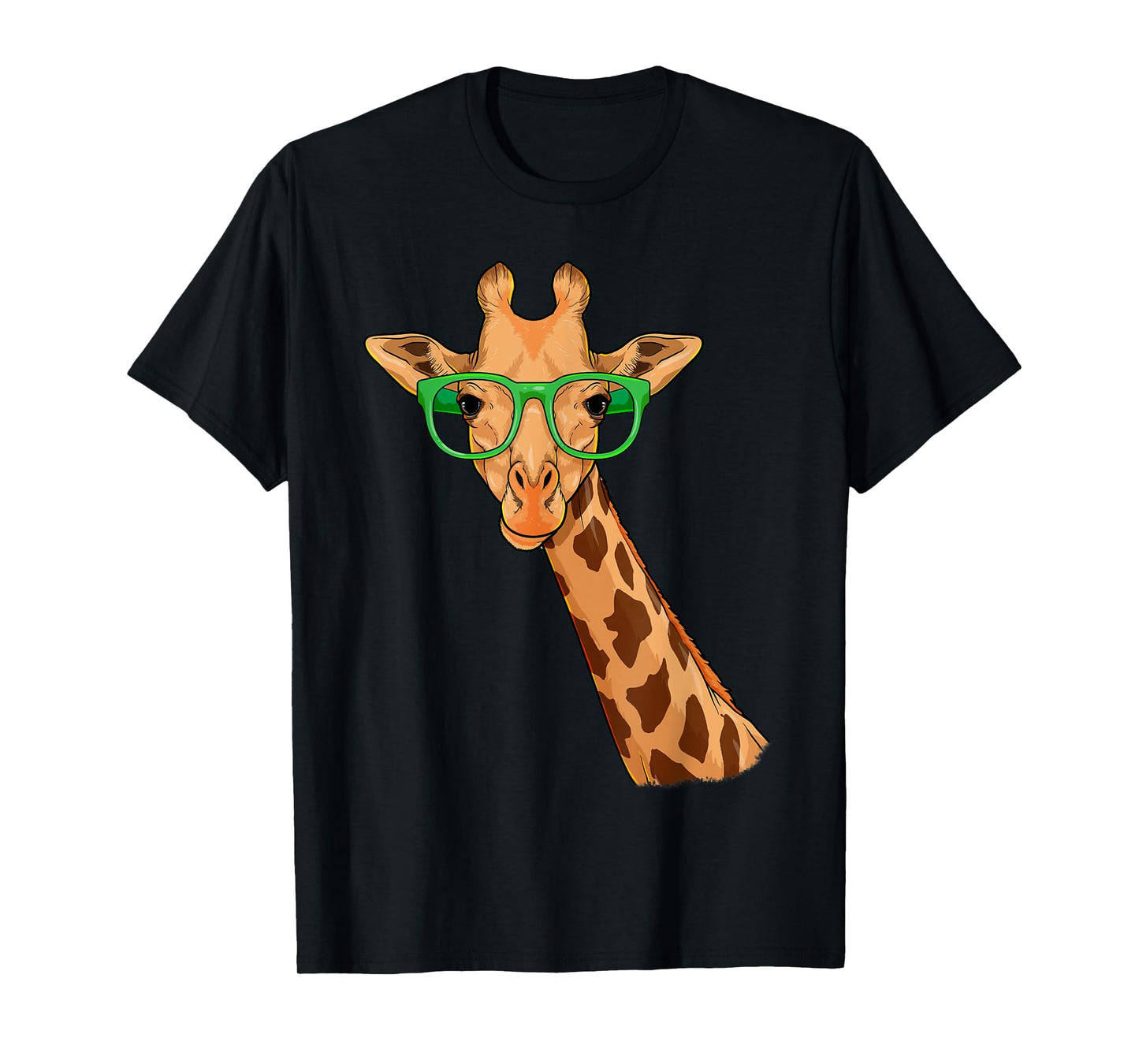 Hipster Giraffe Glasses Funny Zoo Animal African Safari T-Shirt