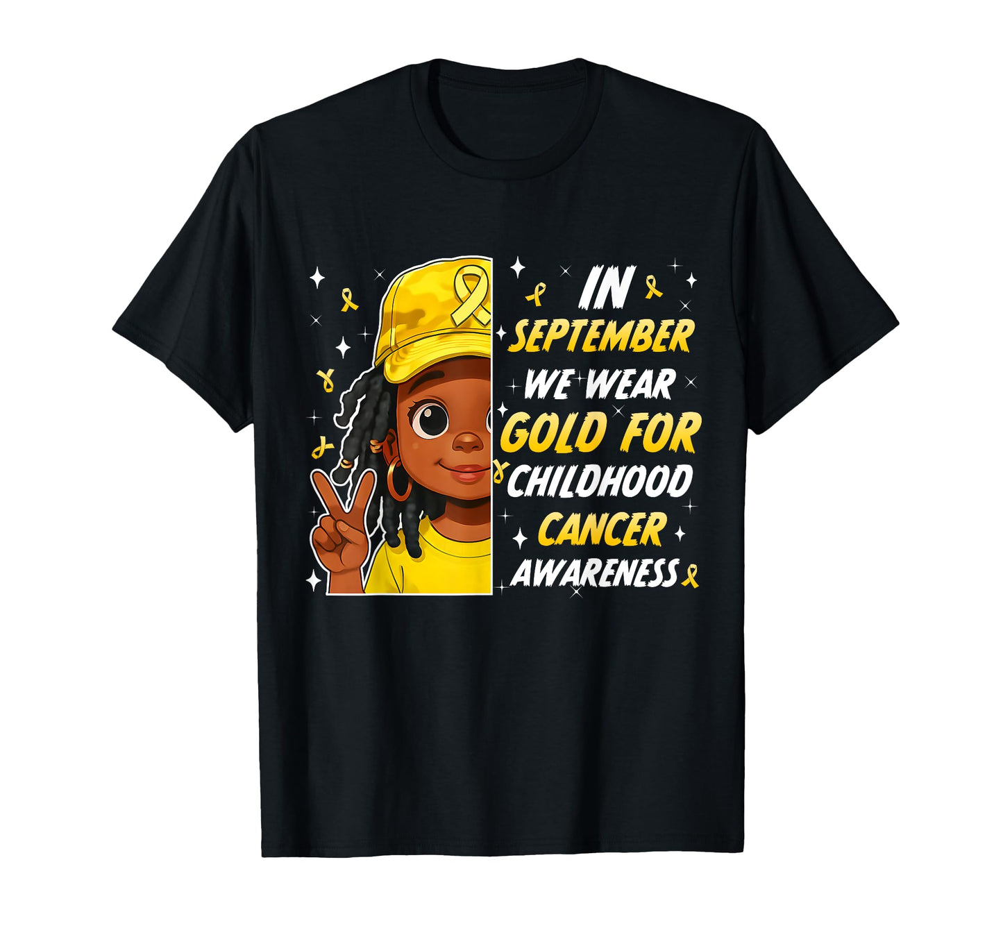 In September We Wear Gold For Childhood Cancer Awareness T-Shirt