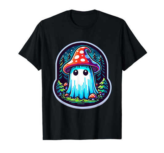 Halloween Cottagecore Aesthetics Spooky Ghost Mushroom T-Shirt