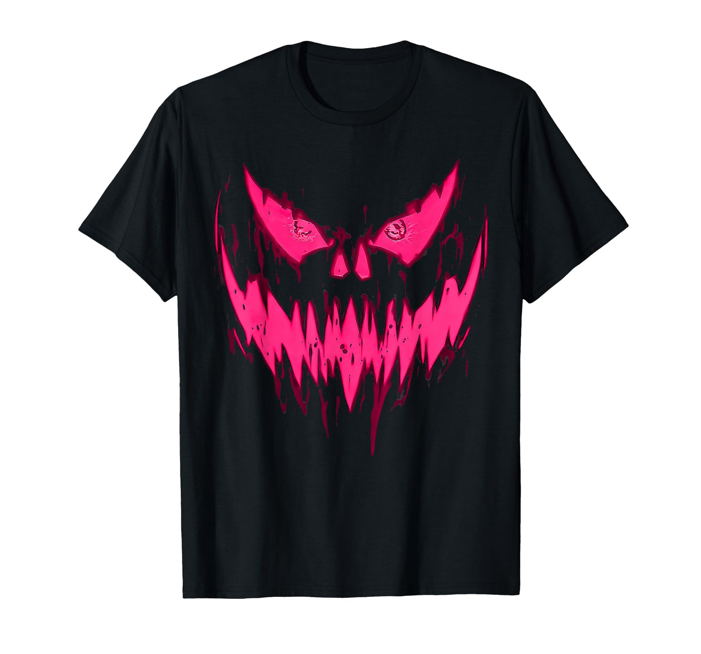 Halloween Scary Evil Pumpkin Face Jack O Lantern Design T-Shirt