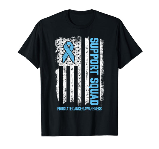 Prostate Cancer Flag Support Squad Prostate Cancer Awareness T-Shirt