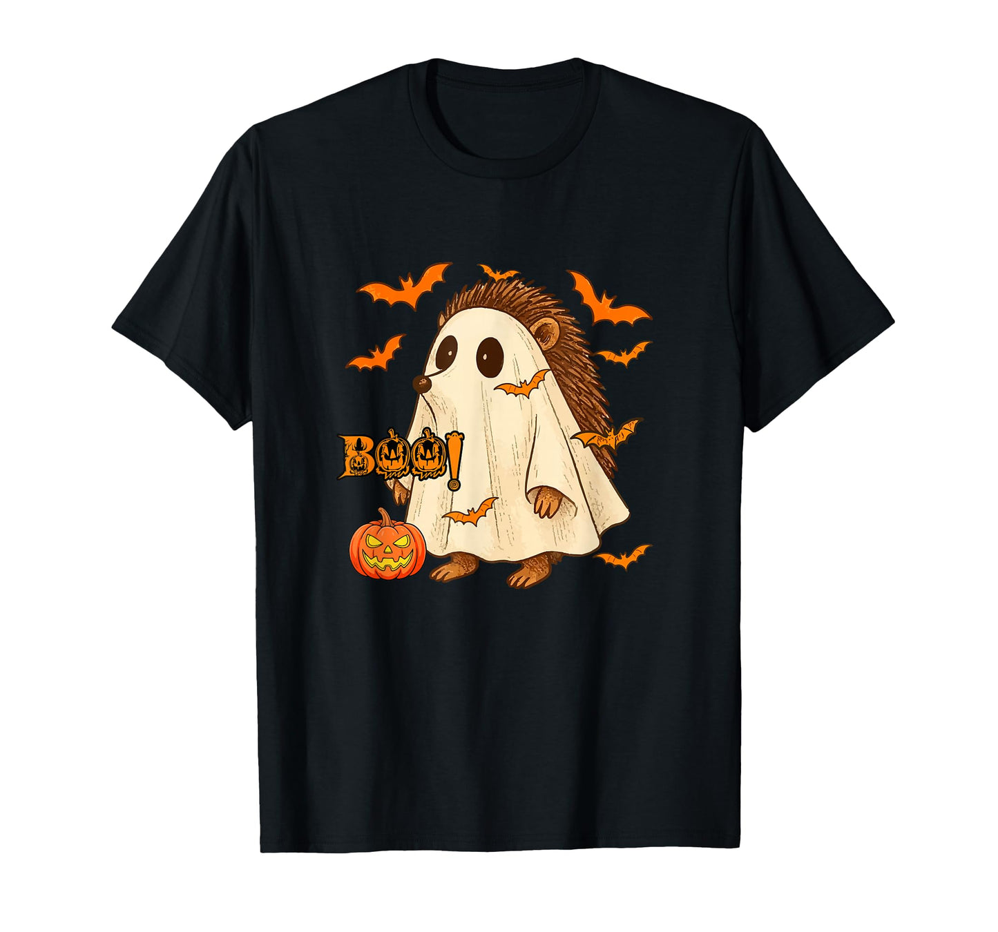 Boo Halloween Hedgehog Cosplay Ghost Costume Animal Lover T-Shirt