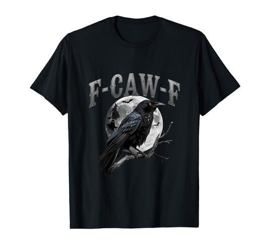 Dark F-Caw-F Crow Halloween Moonlight Black Raven Costume T-Shirt