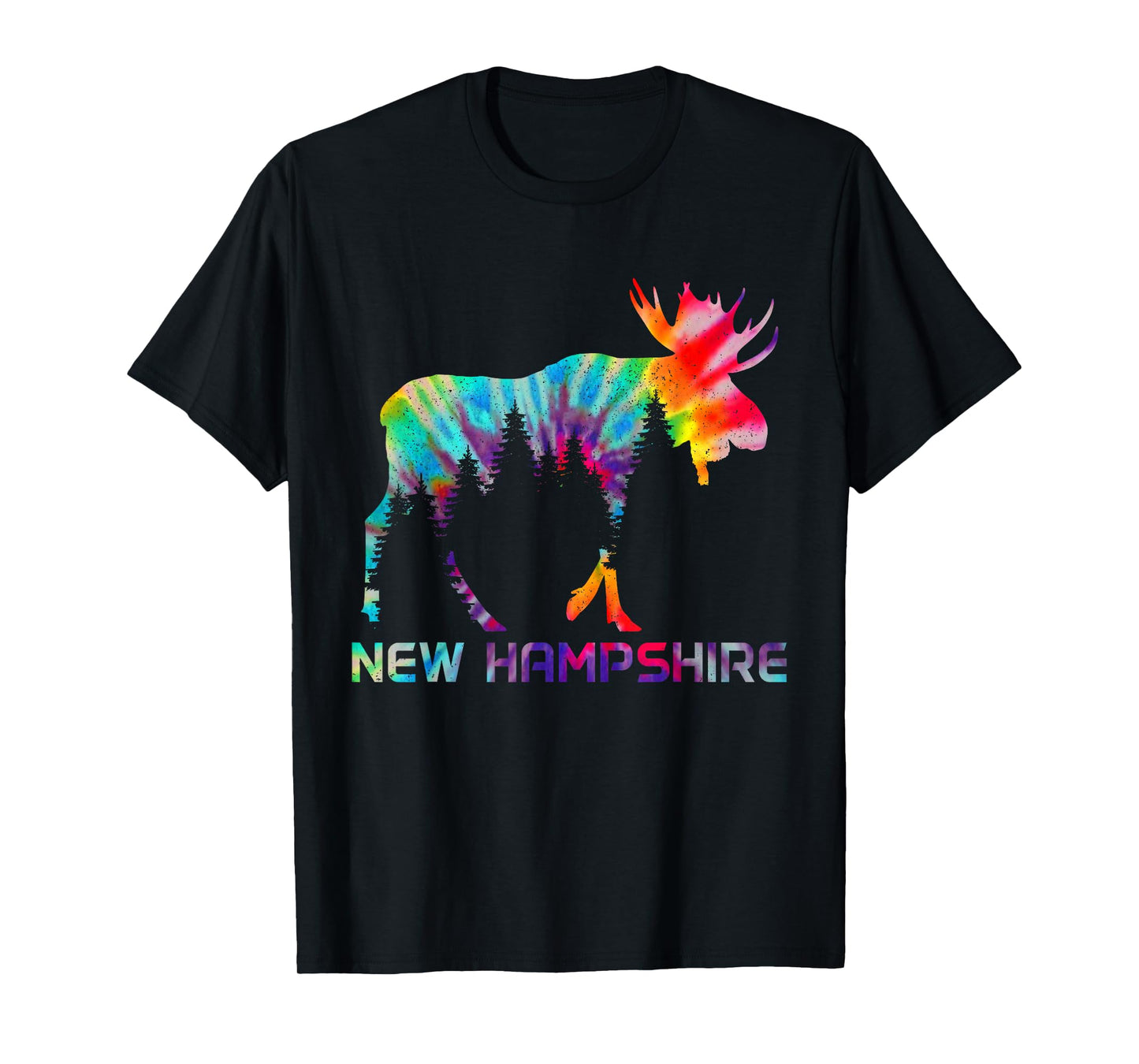 New Hampshire Vintage Tie Dye Souvenir Elk T-Shirt
