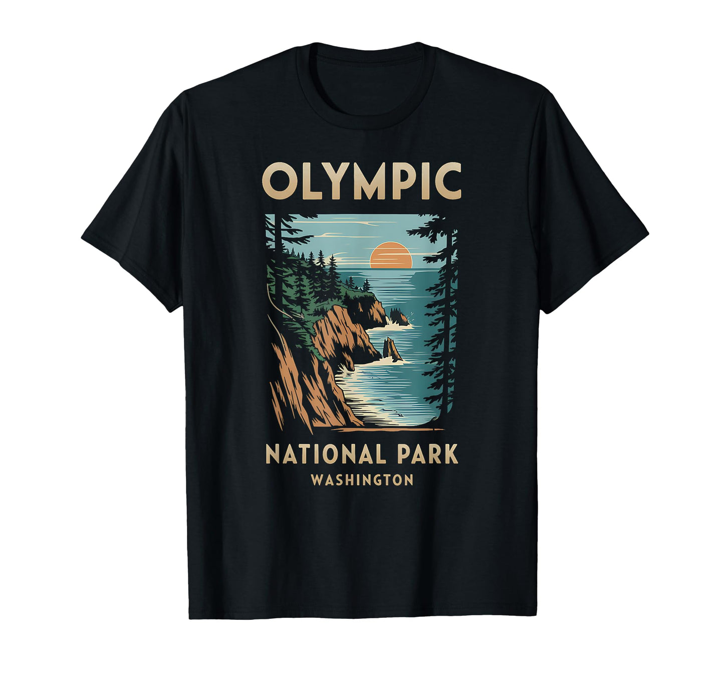 Scenic Sunset at Olympic National Park Washington T-Shirt