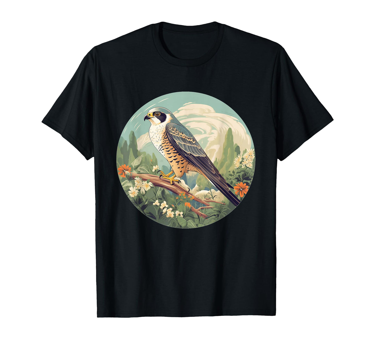 Cool Falconry Bird in Wilderness T-Shirt
