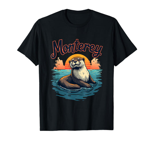 Vintage Sea Otter Monterey California 90s Aquarium Ocean T-Shirt