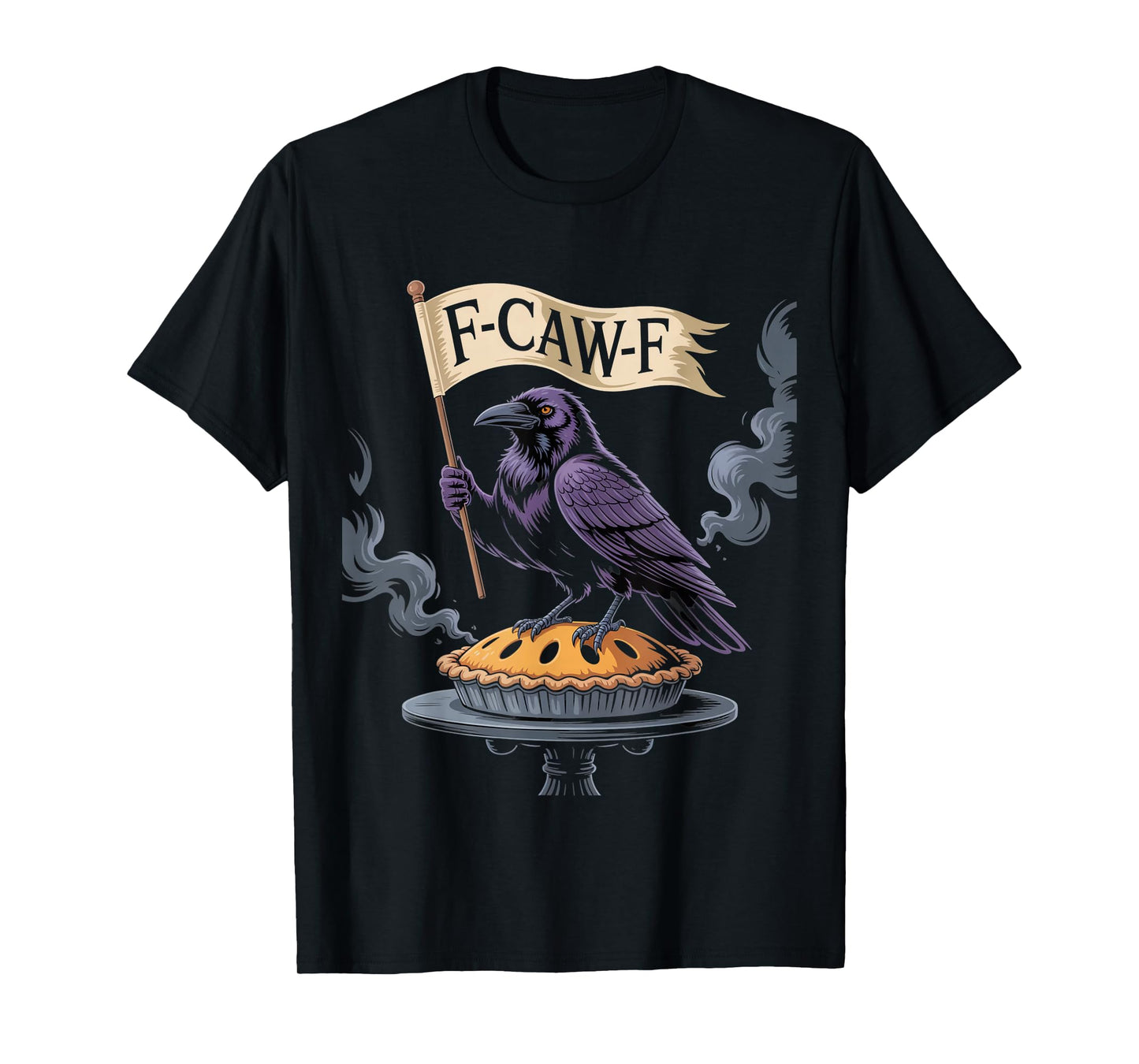 F-CAW-F Crow Thanksgiving Calories Don't Count Funny Turkey T-Shirt