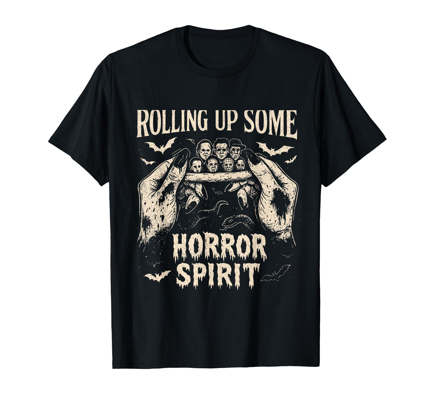 Retro Funny Rolling Up Some Horror Spirit Spooky Halloween T-Shirt