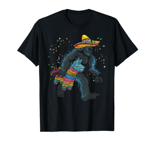 Bigfoot Mexican Pinata Sasquatch Fiesta Funny Cinco De Mayo T-Shirt